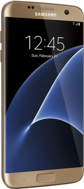 Gold Samsung Smartphone Display PNG image