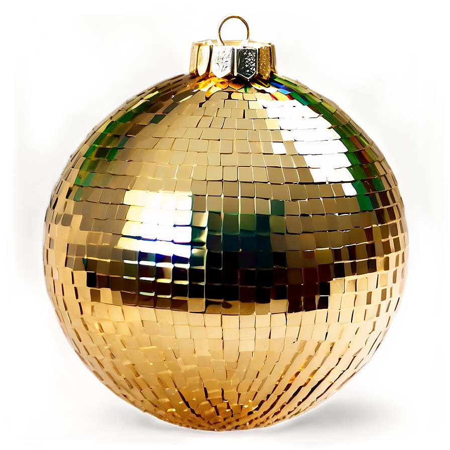 Gold Sequin Christmas Sphere Png 06262024 PNG image