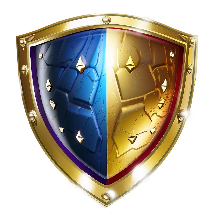 Gold Shield D PNG image