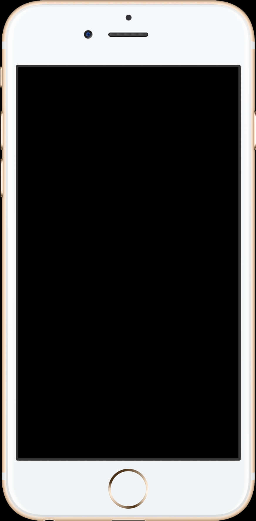 Gold Smartphone Blank Screen PNG image