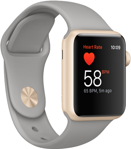 Gold Smartwatch Heart Rate Monitor PNG image