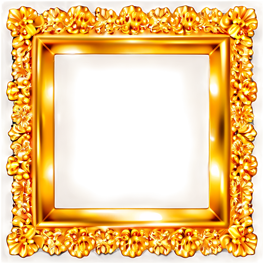 Gold Sparkle Border Frame Png 22 PNG image