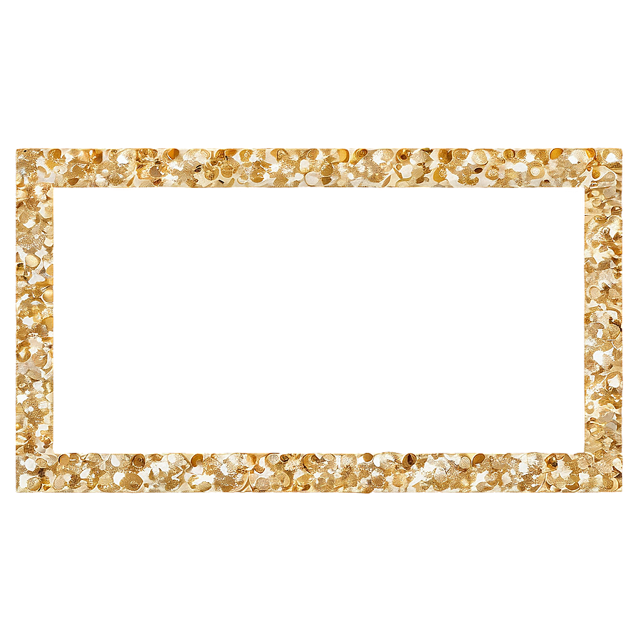 Gold Sparkle Border Frame Png 3 PNG image