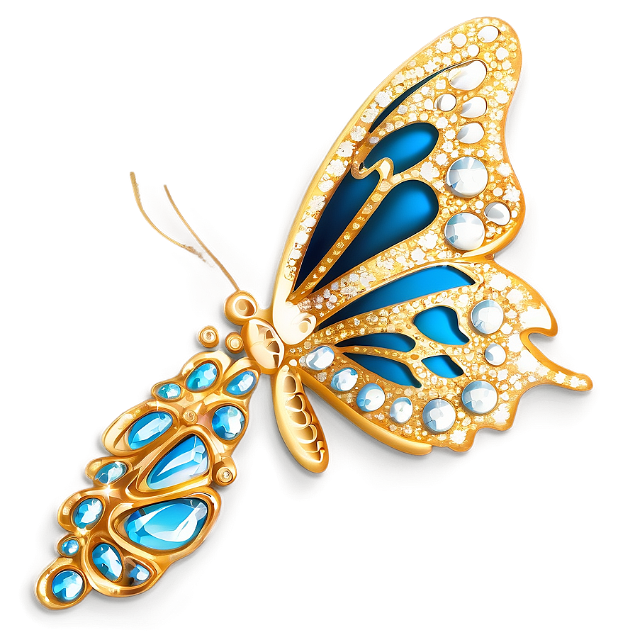 Gold Sparkle Butterfly Png Ahb99 PNG image