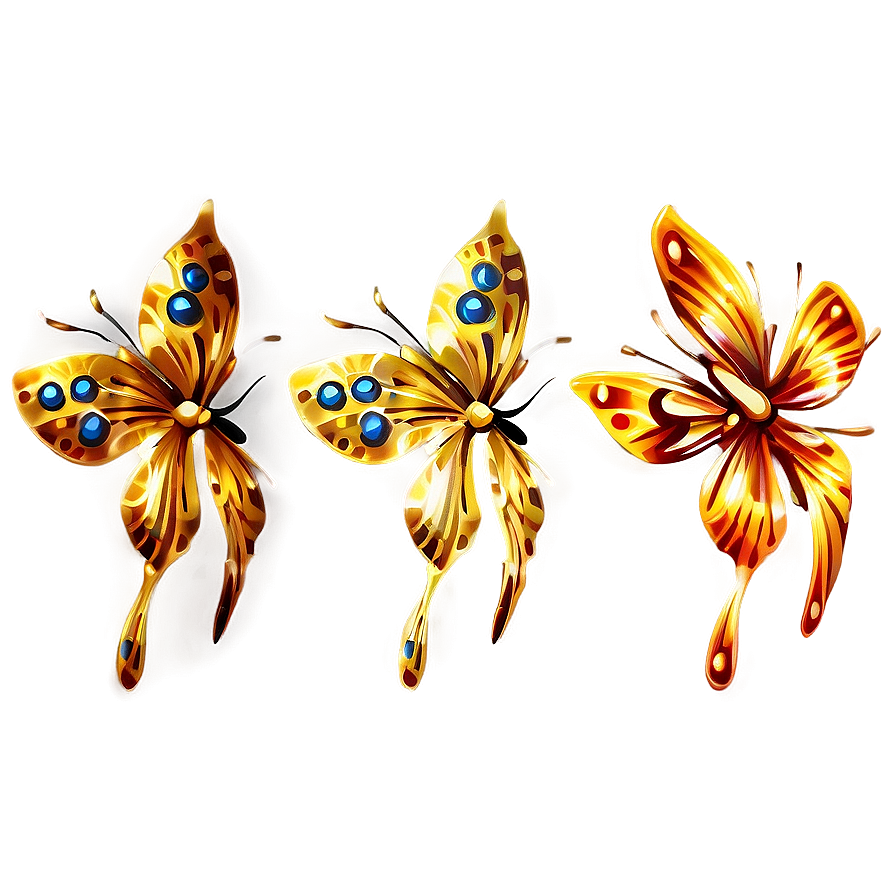 Gold Sparkle Butterfly Png Gnb PNG image