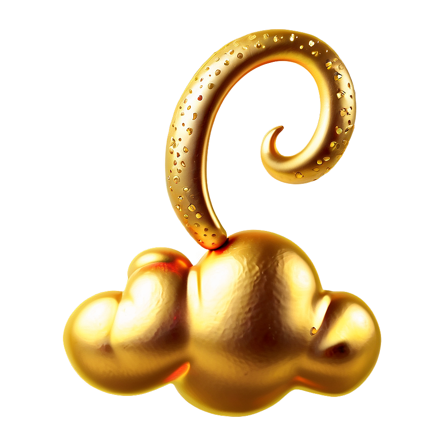 Gold Sparkle Cloud Png 06122024 PNG image