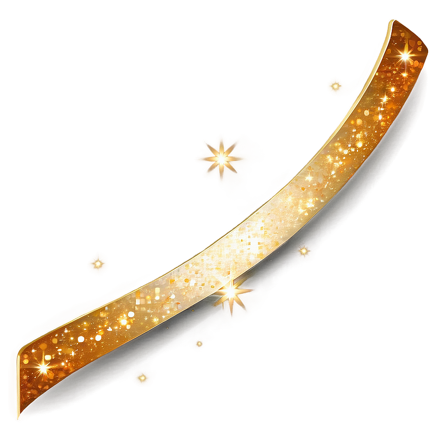 Gold Sparkle Curve Png Pbp61 PNG image