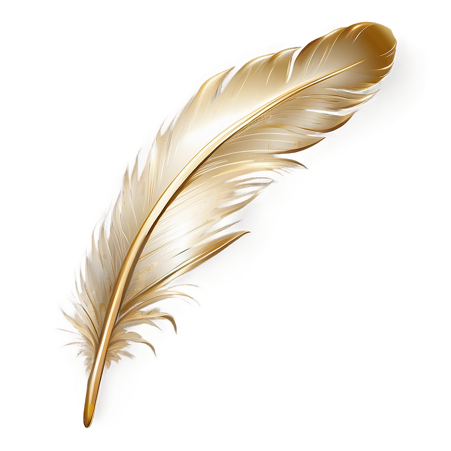 Gold Sparkle Feather Png 06122024 PNG image