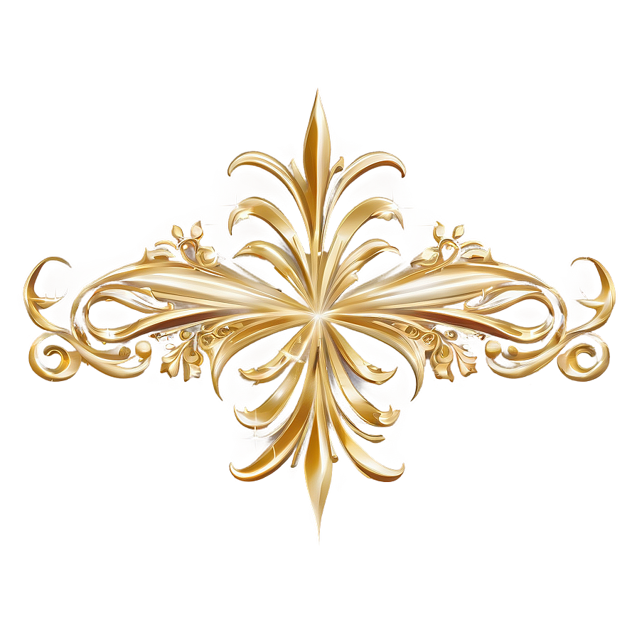 Gold Sparkle Flourish Png 15 PNG image