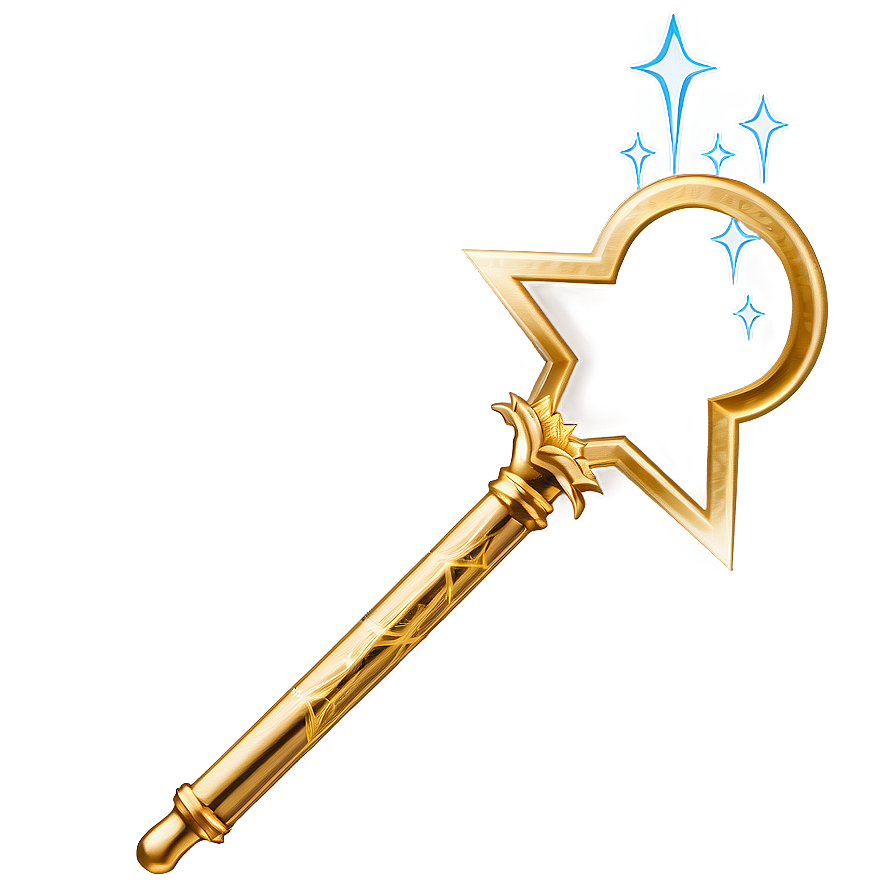 Gold Sparkle Magic Wand Png Rrg PNG image