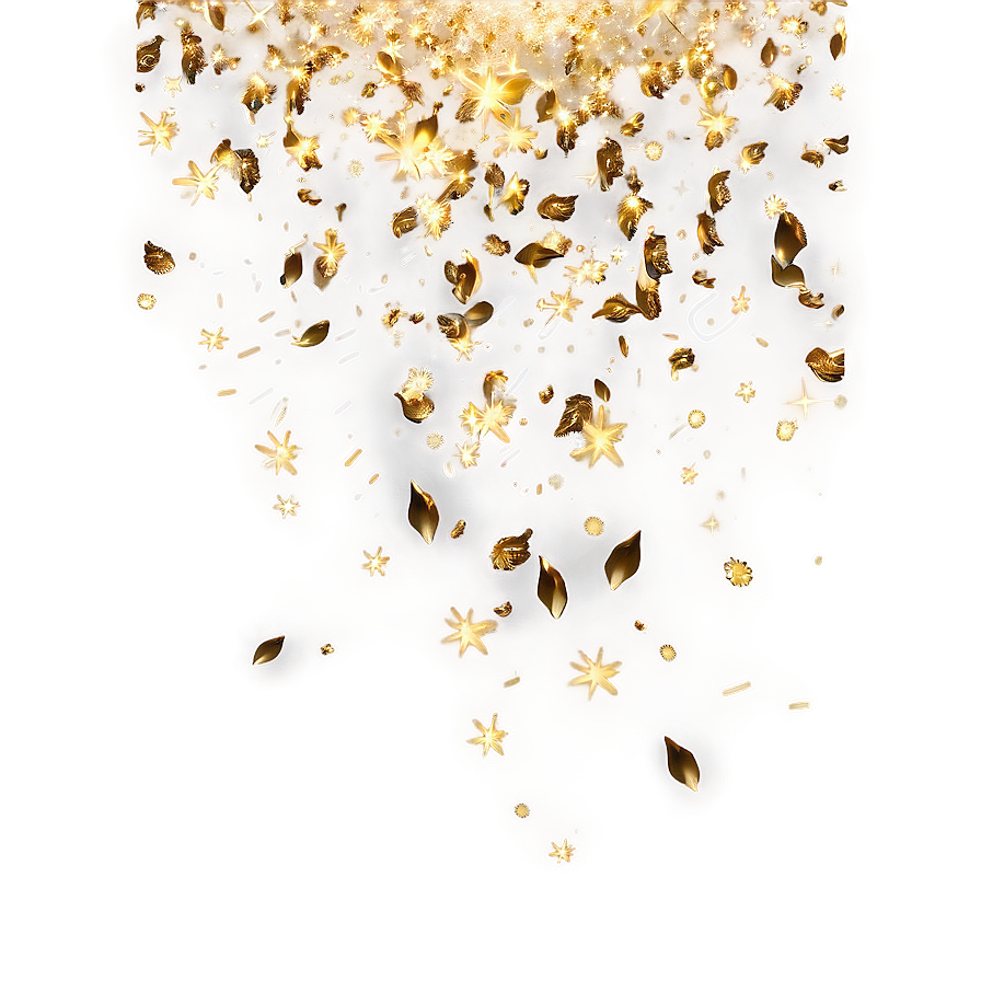 Gold Sparkles Falling Gently Png 95 PNG image