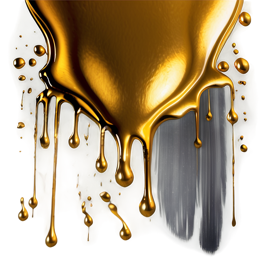 Gold Spray Paint Drip Png Tff PNG image