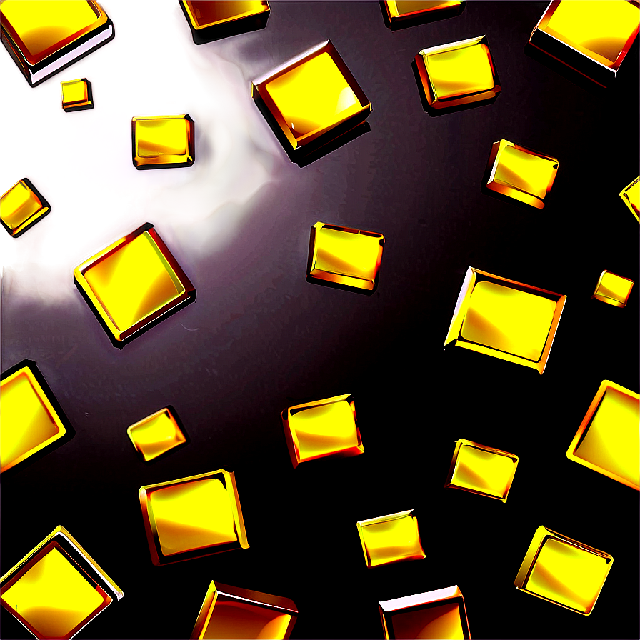 Gold Square C PNG image