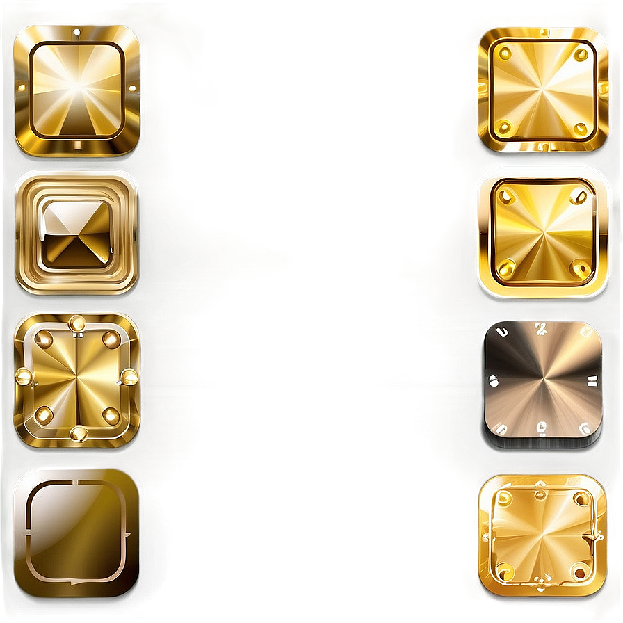 Gold Square For App Icon Design Png 06272024 PNG image