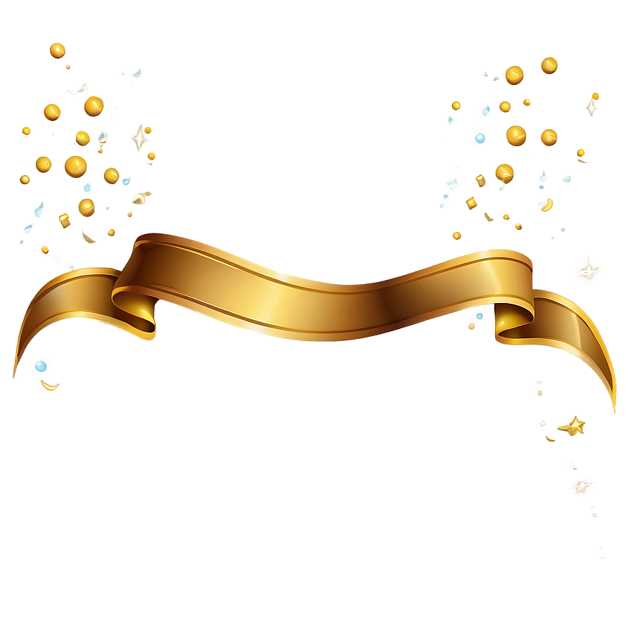 Gold Square Ribbon Banner Png 8 PNG image