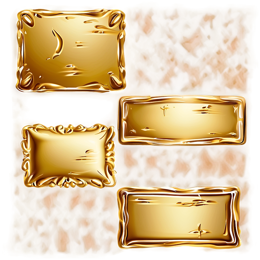 Gold Square With Embossed Effect Png 06272024 PNG image