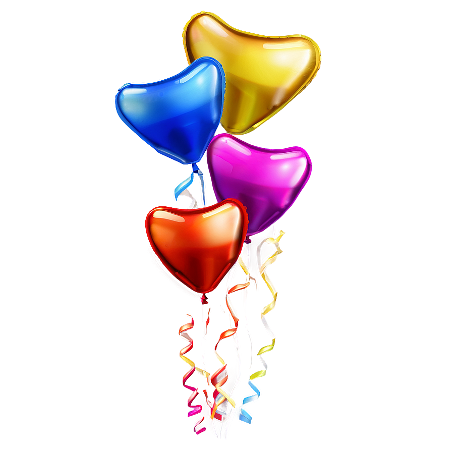 Gold Star Balloons Png 05252024 PNG image