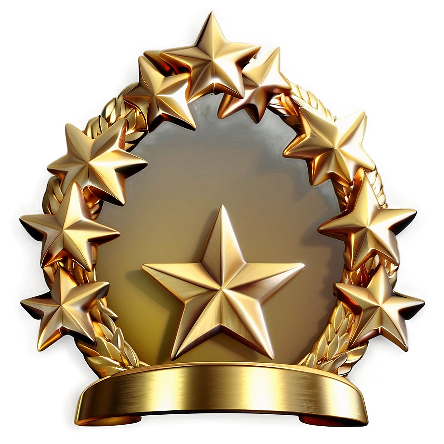 Gold Star Emblem Png 05032024 PNG image