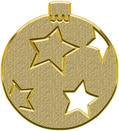 Gold Star Ornament Design PNG image