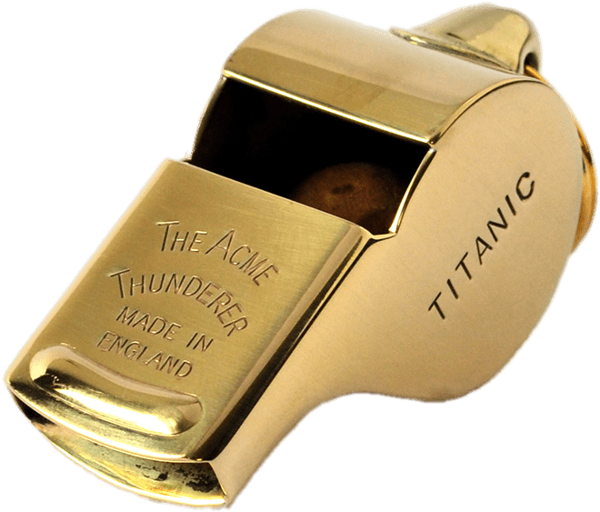 Gold Titanic Whistle Acme Thunderer PNG image