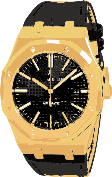 Gold Tone Automatic Wristwatch PNG image