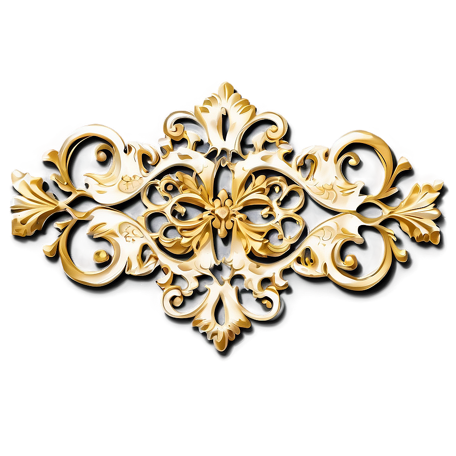 Gold Trim Filigree Png 70 PNG image