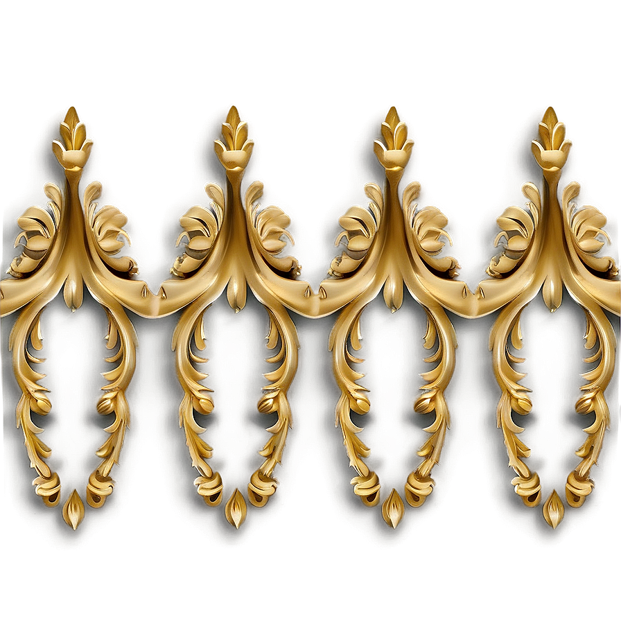 Gold Trim Motif Png Exa14 PNG image