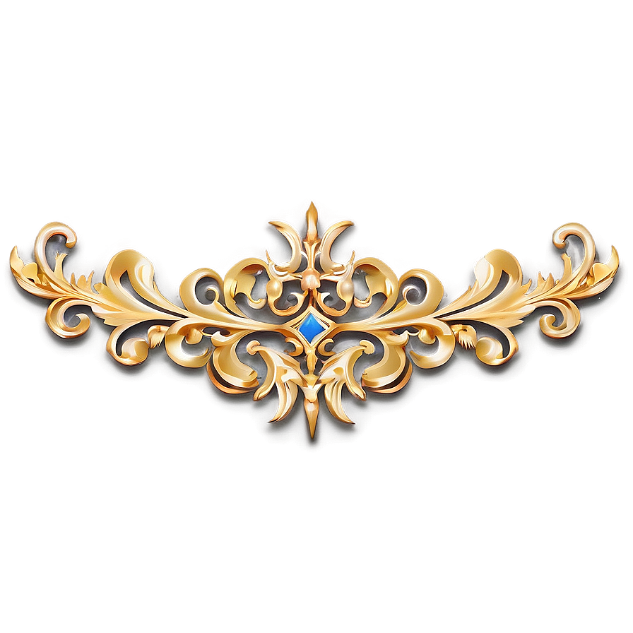 Gold Trim Ornament Png 06282024 PNG image