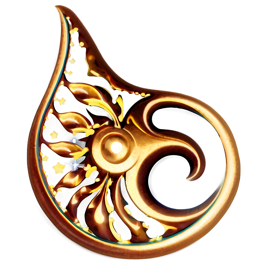 Gold Trim Swirl Png Ufj67 PNG image