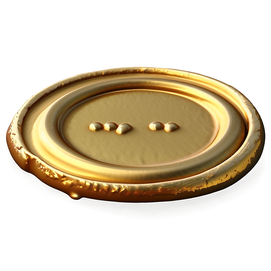 Gold Wax Seal Png 96 PNG image