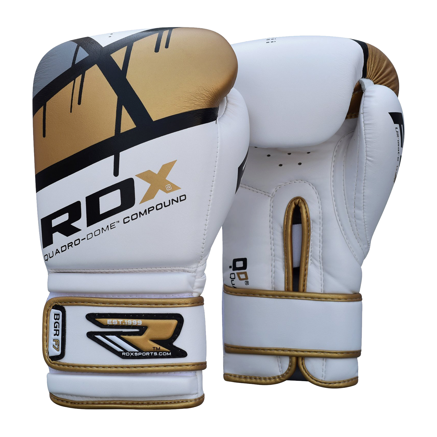 Goldand White Boxing Gloves R D X PNG image