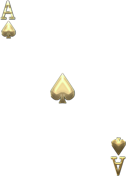 Golden Aceof Spades Design PNG image