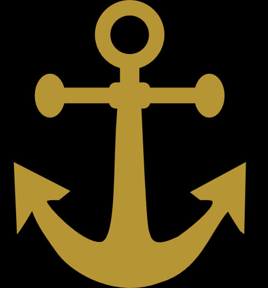 Golden Anchor Icon PNG image