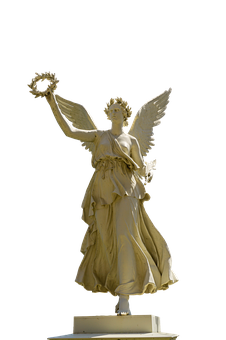 Golden Angel Statue PNG image