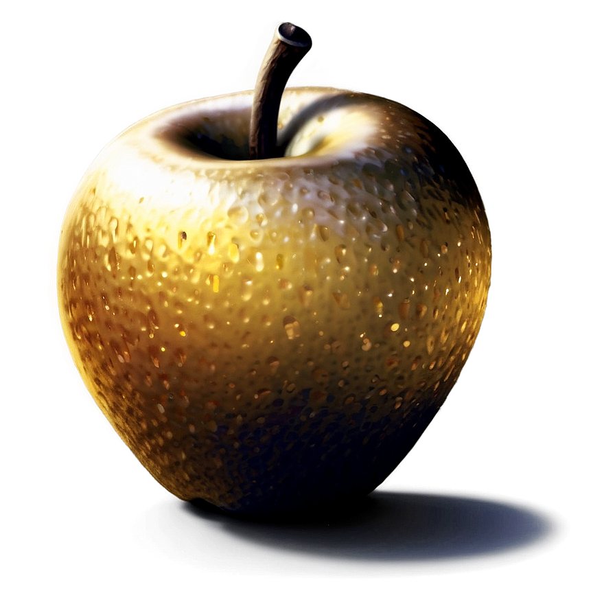 Golden Apple With Shadow Png Mky23 PNG image