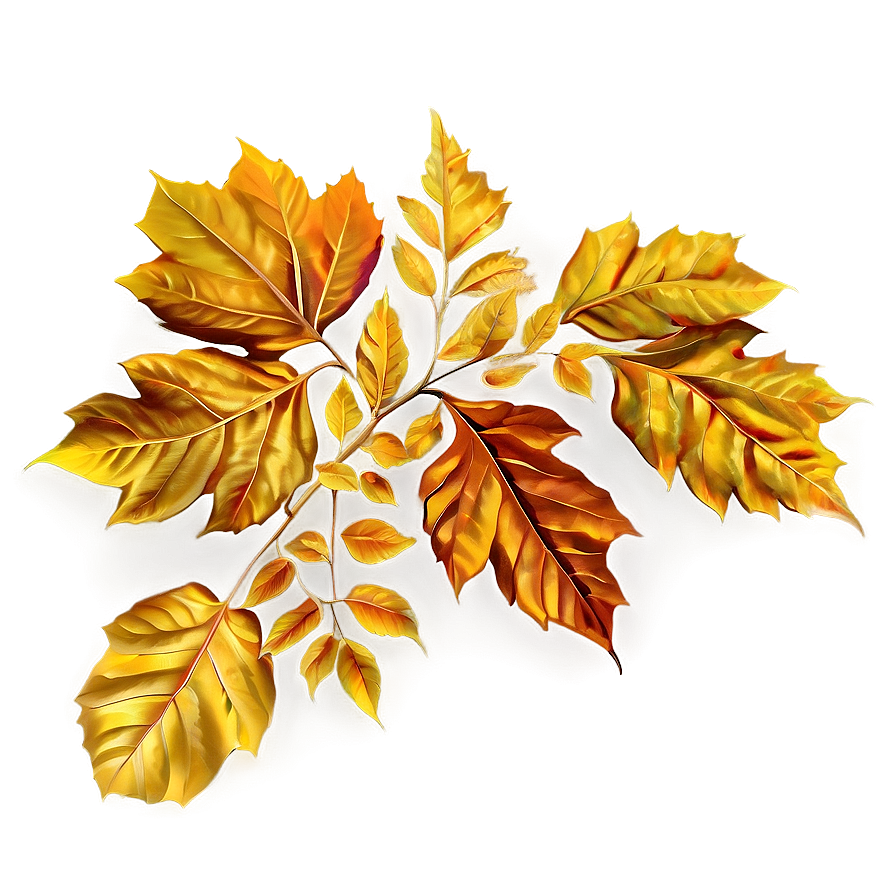 Golden Autumn Leaves Png 05042024 PNG image