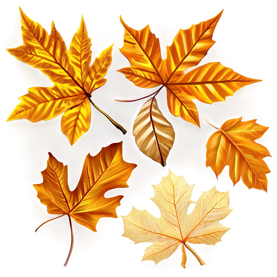 Golden Autumn Leaves Png 51 PNG image