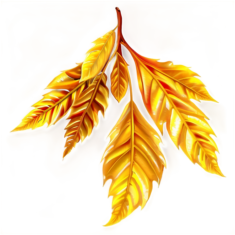 Golden Autumn Leaves Png Edt PNG image