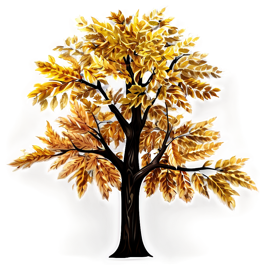 Golden Autumn Tree Png 30 PNG image