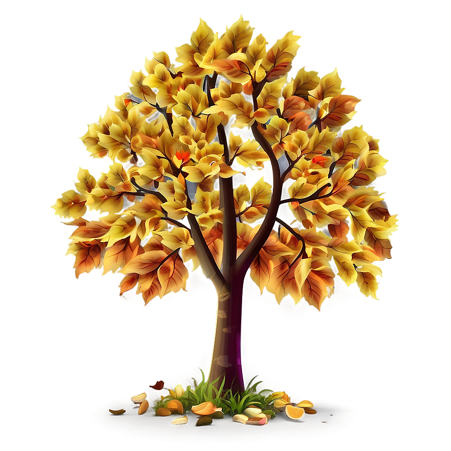 Golden Autumn Tree Png Xke28 PNG image