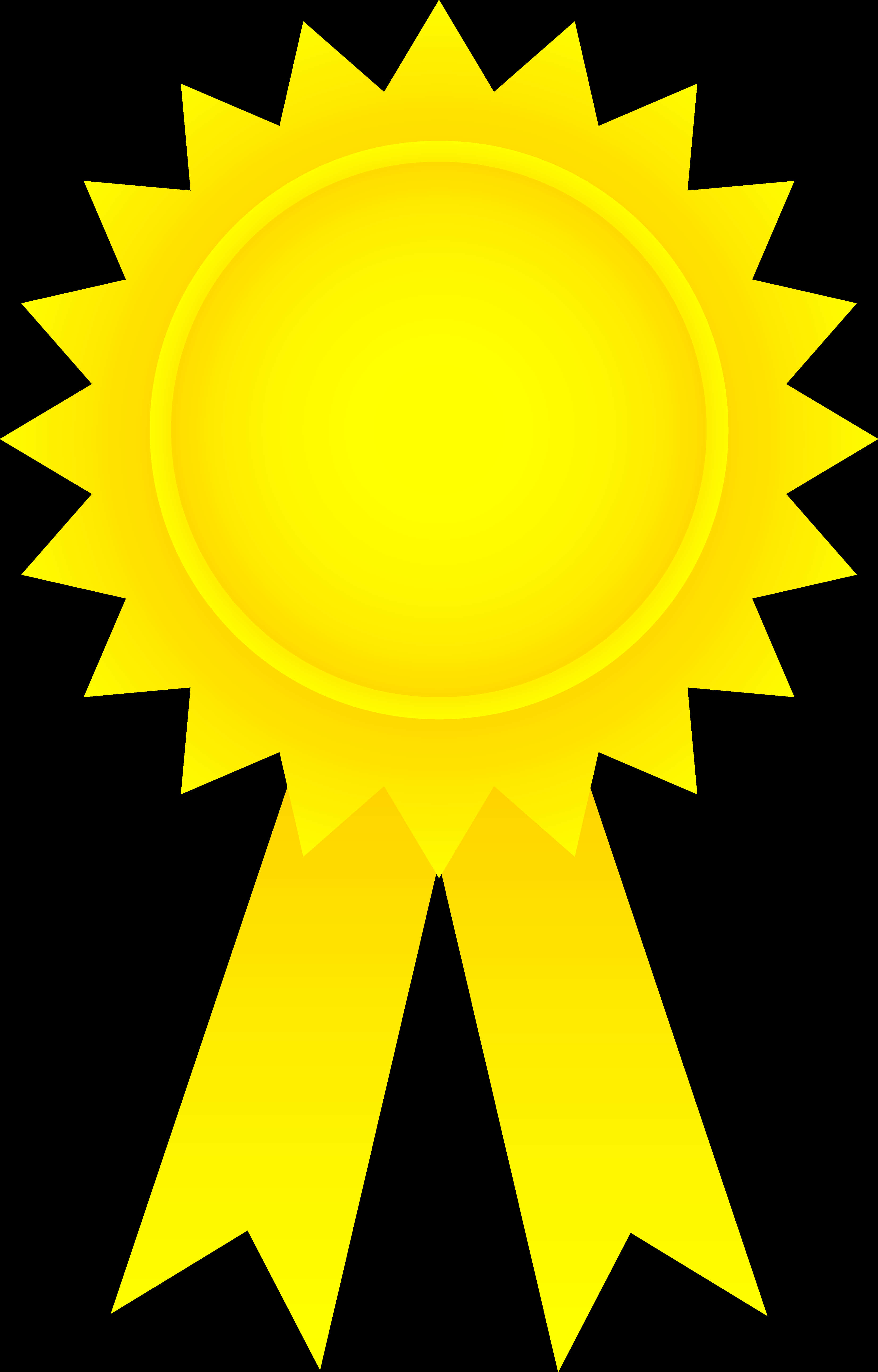 Golden Award Ribbon Graphic PNG image