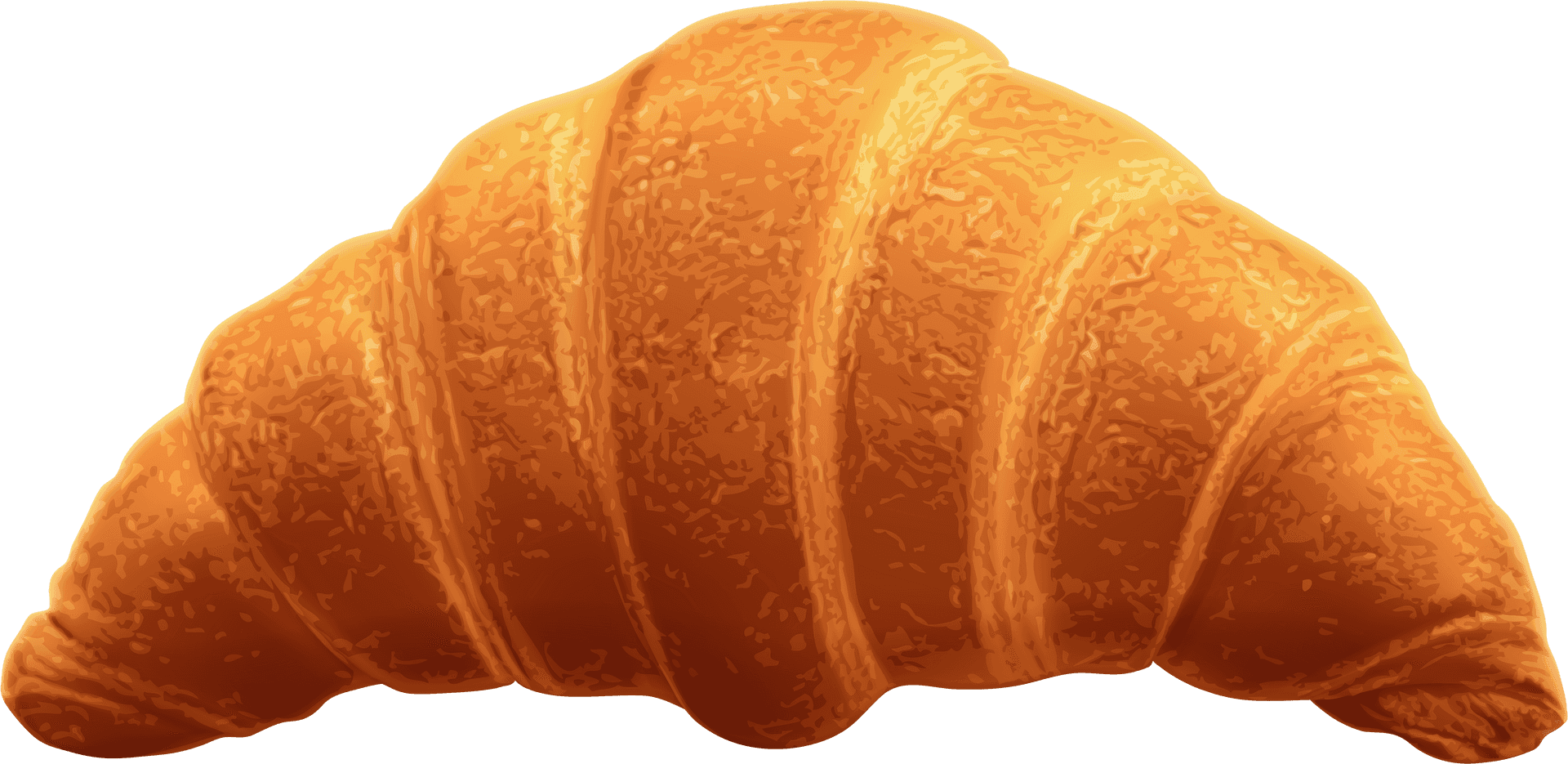 Golden Baked Croissant PNG image