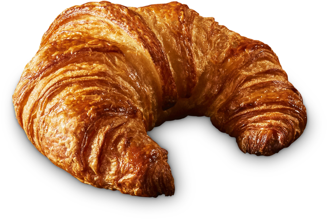 Golden Baked Croissant Transparent Background PNG image