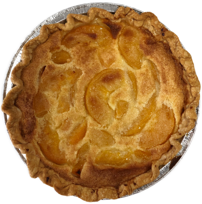 Golden Baked Peach Pie PNG image