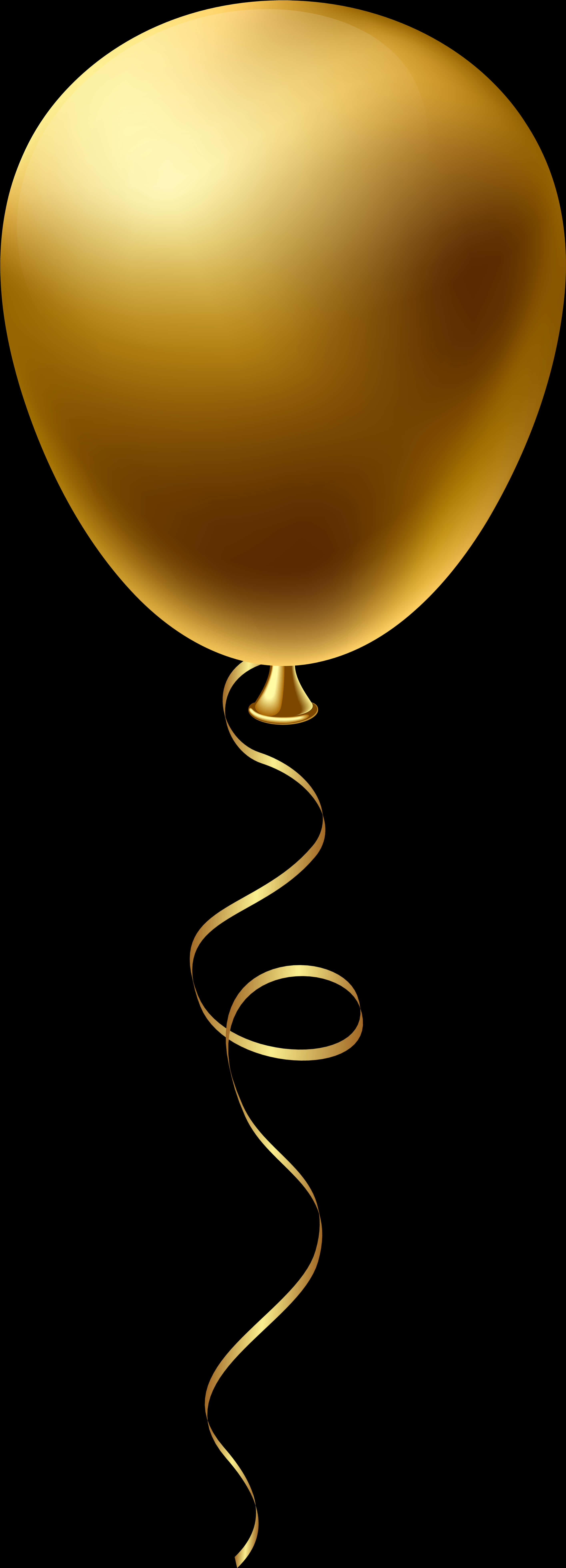 Golden Balloon Elegant Celebration PNG image