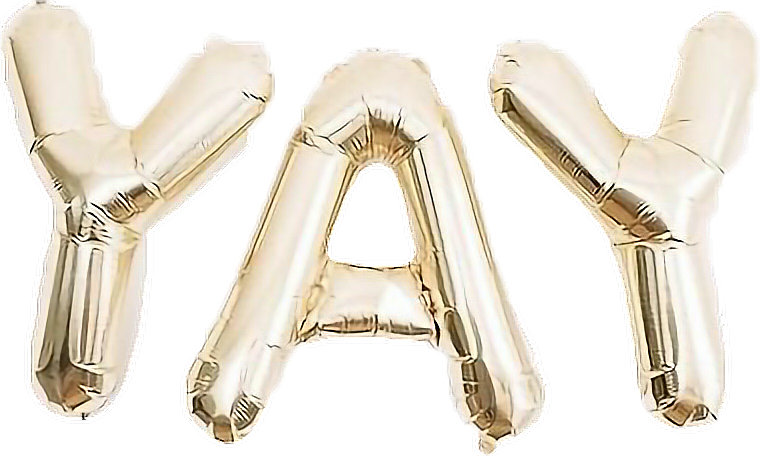 Golden Balloon Letters Y A Y PNG image