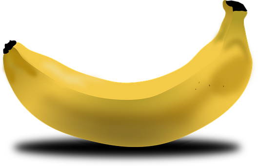 Golden Bananaon Black Background PNG image