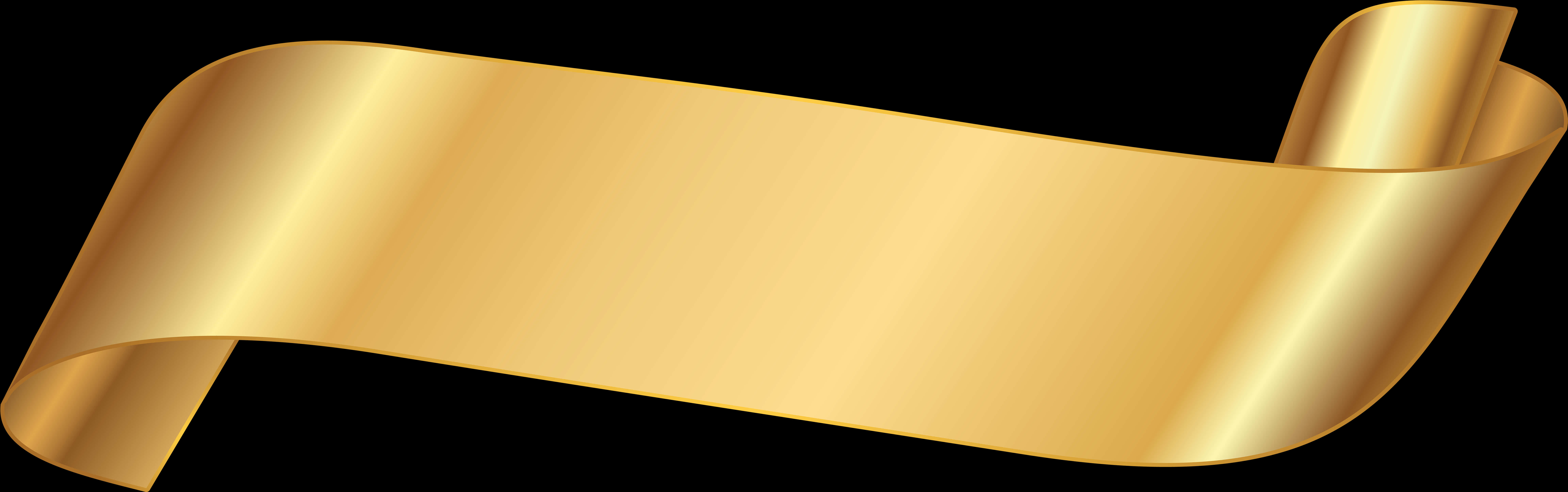 Golden Banner Ribbon Graphic PNG image