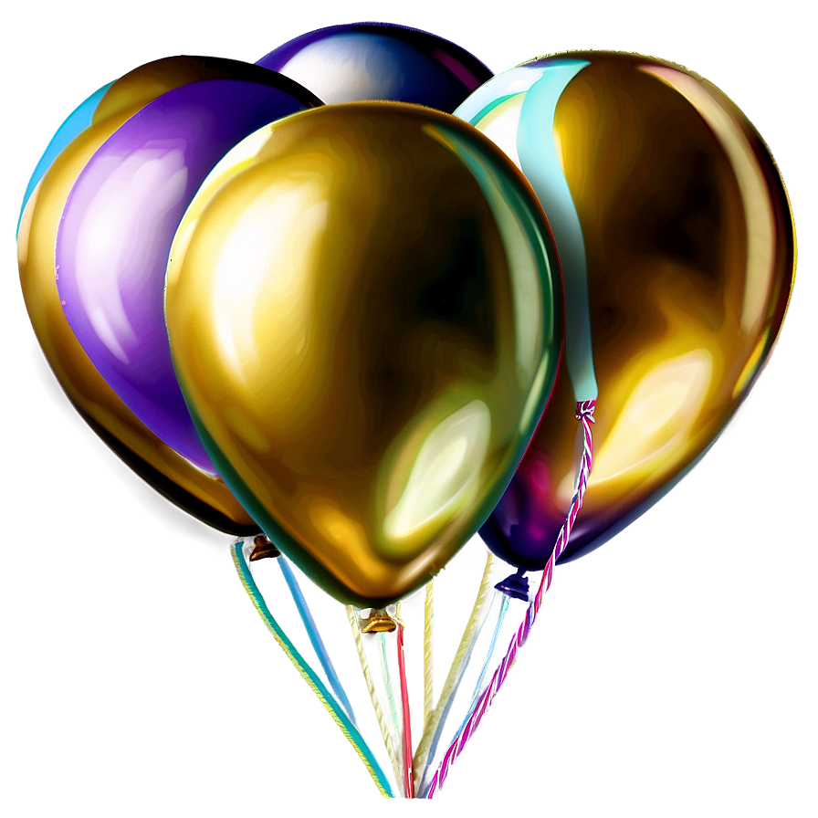 Golden Birthday Balloon Png 2 PNG image