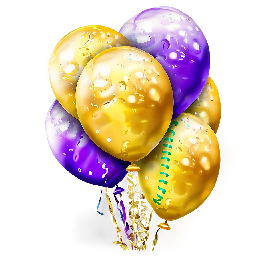 Golden Birthday Balloon Png Vvc PNG image